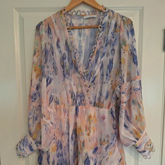 IRO Floral silk  Asymmetrical Dress size 36 - Picture 1 of 6